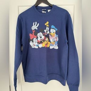 Disney Mickey and the Gang Women’s Navy Blue Sweatshirt Size Medium